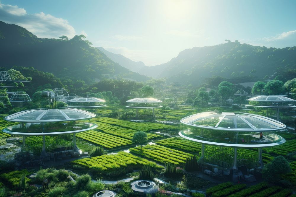 Architecture agriculture outdoors building. AI generated Image by rawpixel.