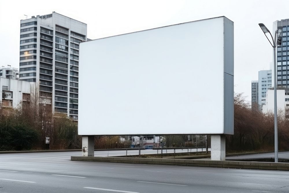 City advertisement architecture billboard. AI generated Image by rawpixel.