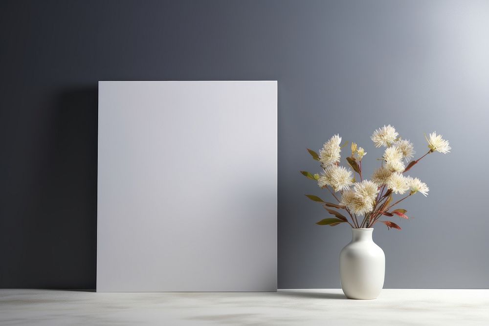 Flower plant vase wall. AI generated Image by rawpixel.