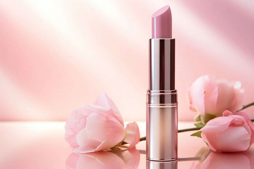 Lipstick rose cosmetics flower. AI generated Image by rawpixel.