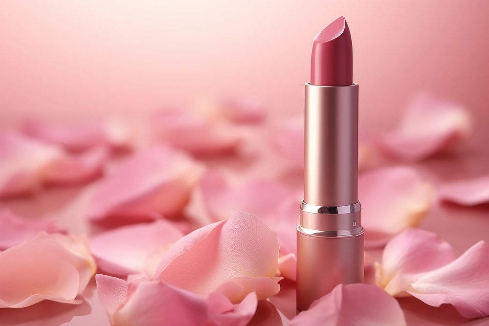 Lipstick petal cosmetics flower. AI generated Image by rawpixel.