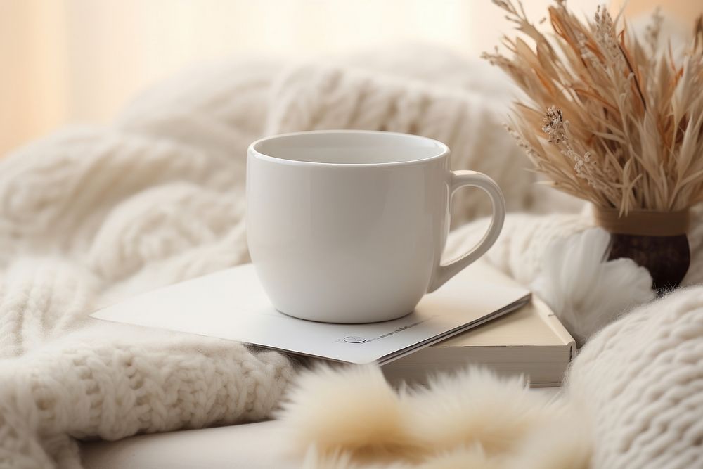 Mug blanket coffee drink. 