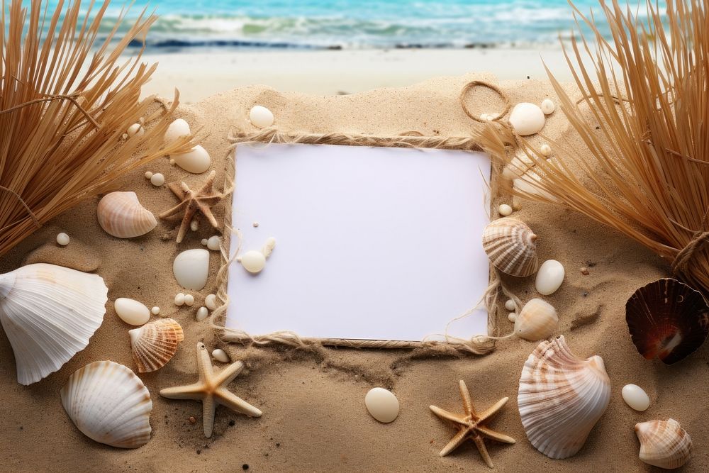 Beach sea outdoors seashell. AI generated Image by rawpixel.