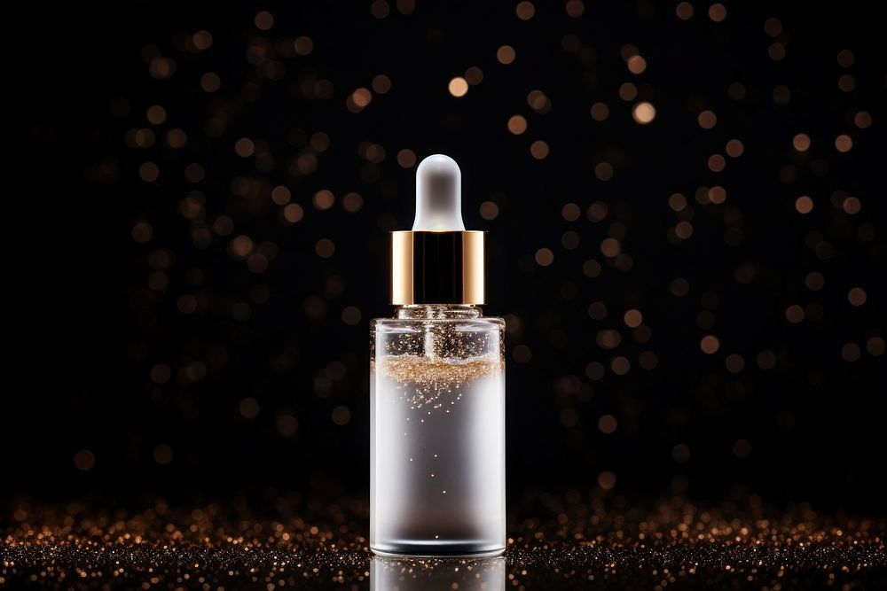 Bottle cosmetics perfume gold. AI generated Image by rawpixel.