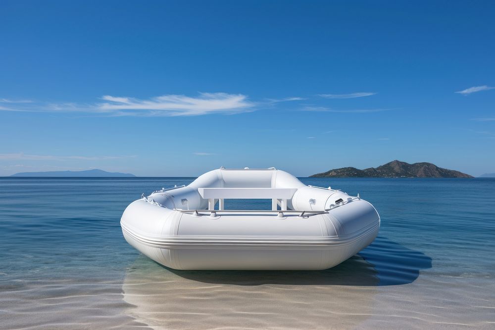 Boat inflatable watercraft vehicle. AI generated Image by rawpixel.