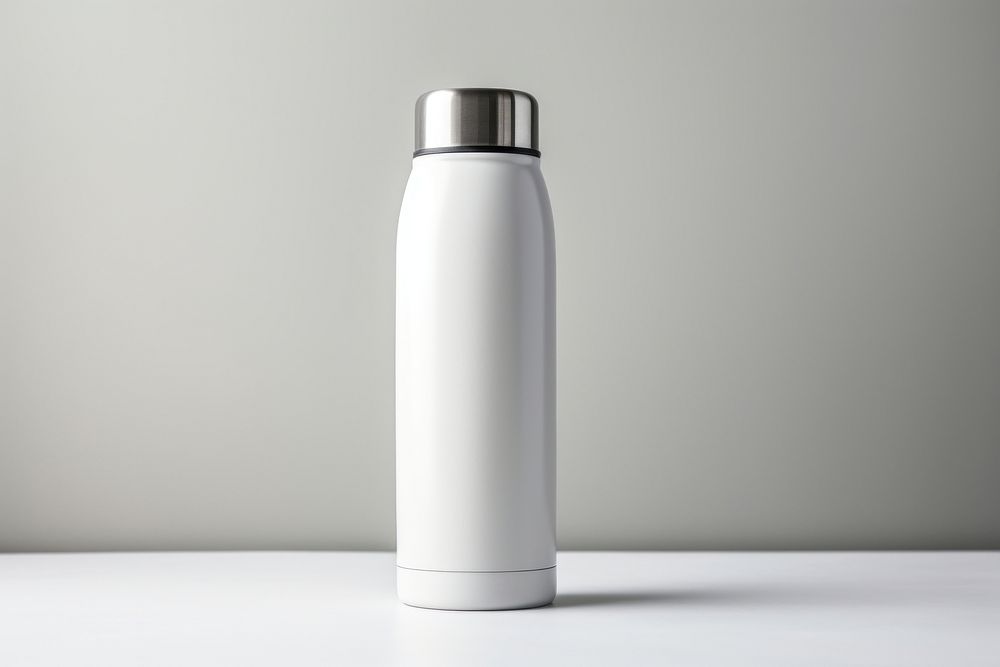 Bottle steel gray refreshment. AI generated Image by rawpixel.