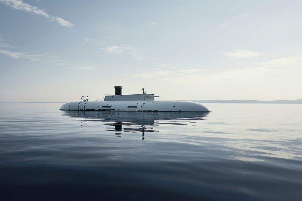 Submarine vehicle boat sky. AI generated Image by rawpixel.