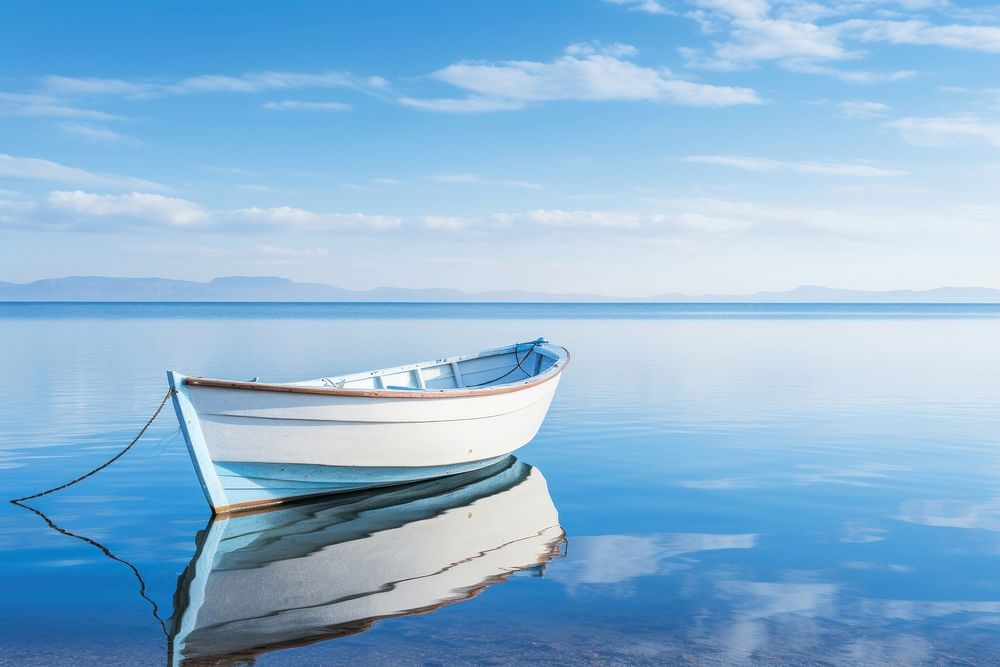 Rowboat sky sailboat outdoors. 