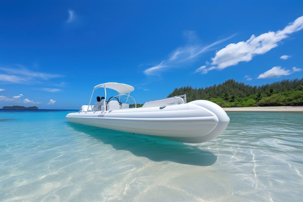 Boat outdoors vehicle boating. AI generated Image by rawpixel.