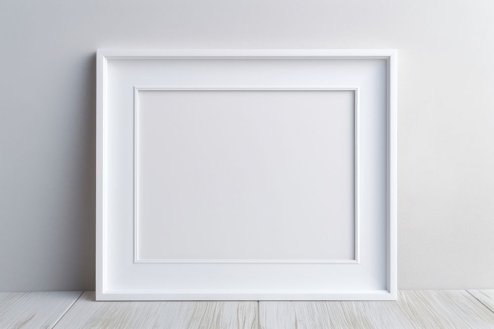 Frame white wood picture frame. 