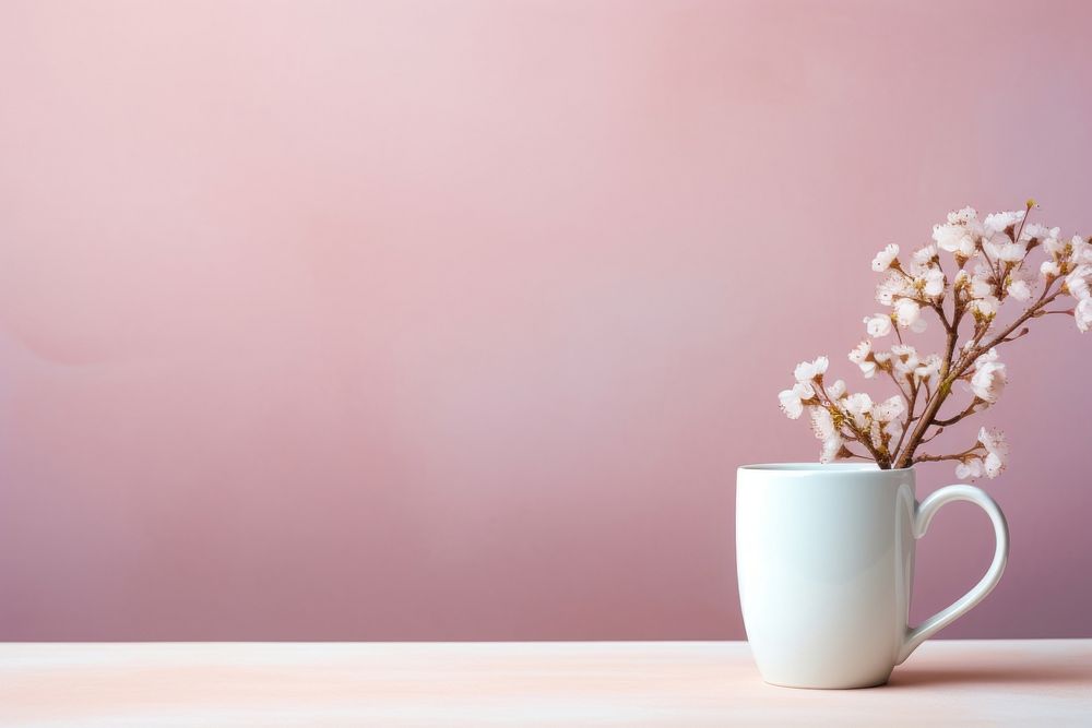 Flower mug blossom plant. AI generated Image by rawpixel.