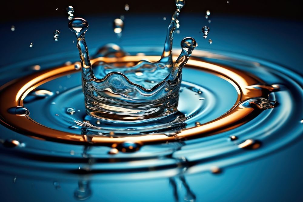 Droplet water refreshment concentric. AI generated Image by rawpixel.