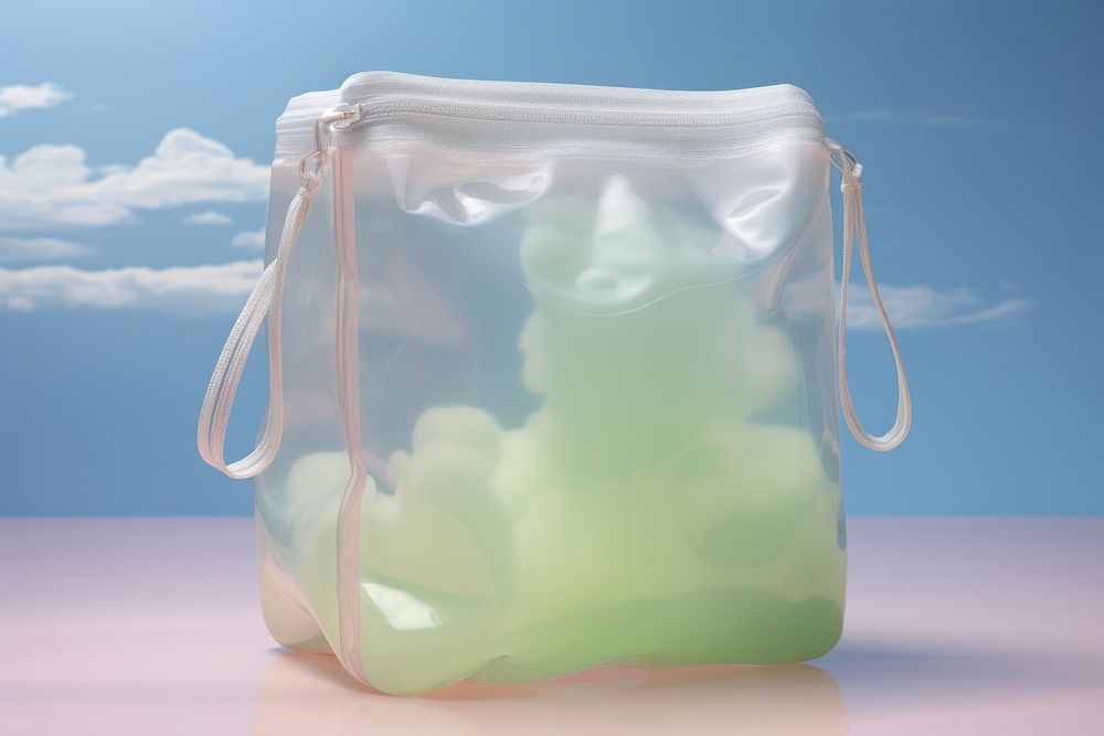 Bag handbag plastic jar. 