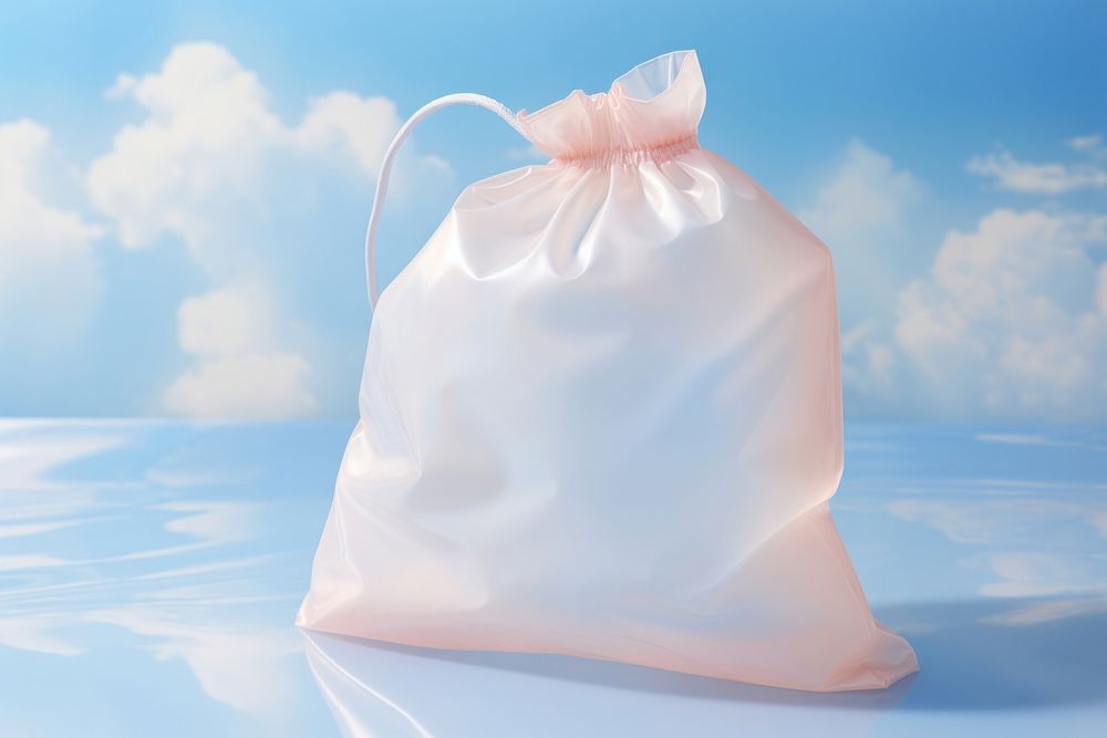 Bag plastic cloud crumpled. 