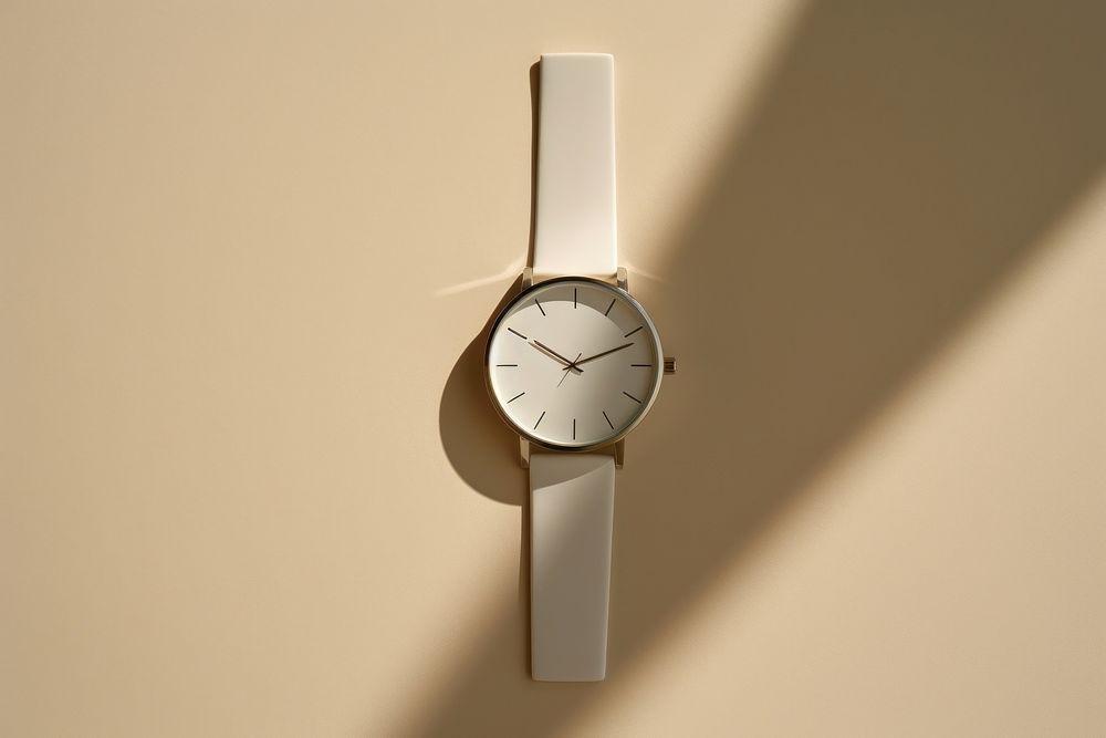 Wristwatch clock white appliance. AI generated Image by rawpixel.