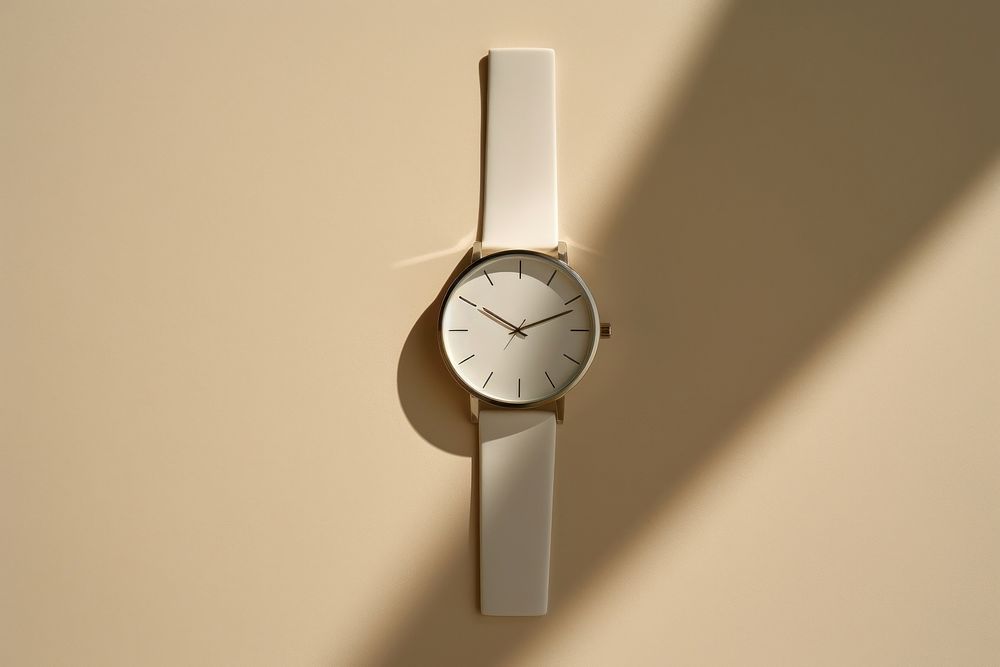 Wristwatch clock white appliance. 