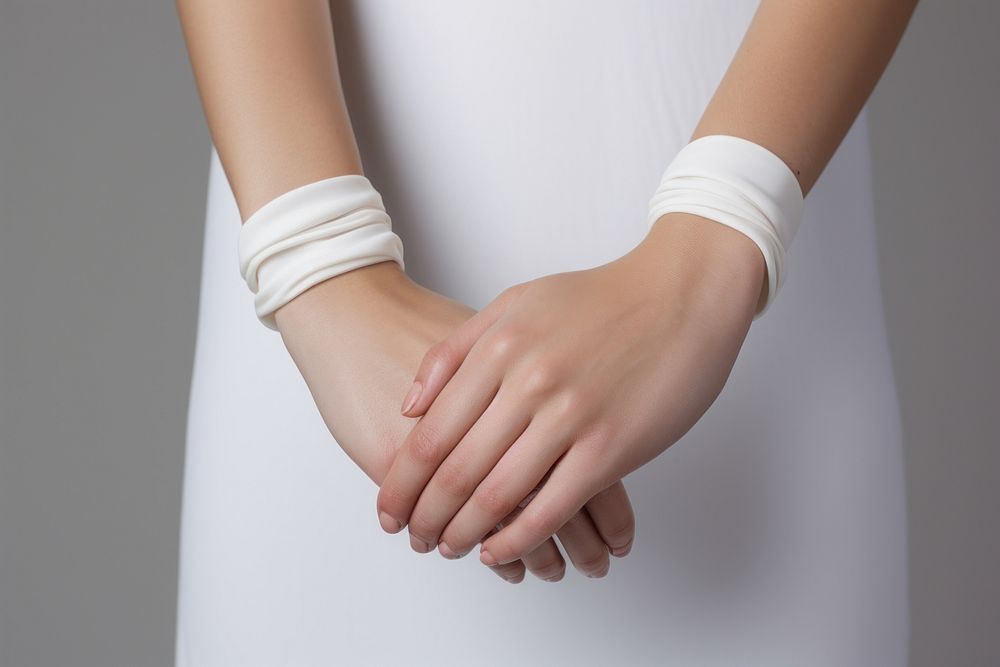 Bracelet white hand accessories. AI generated Image by rawpixel.