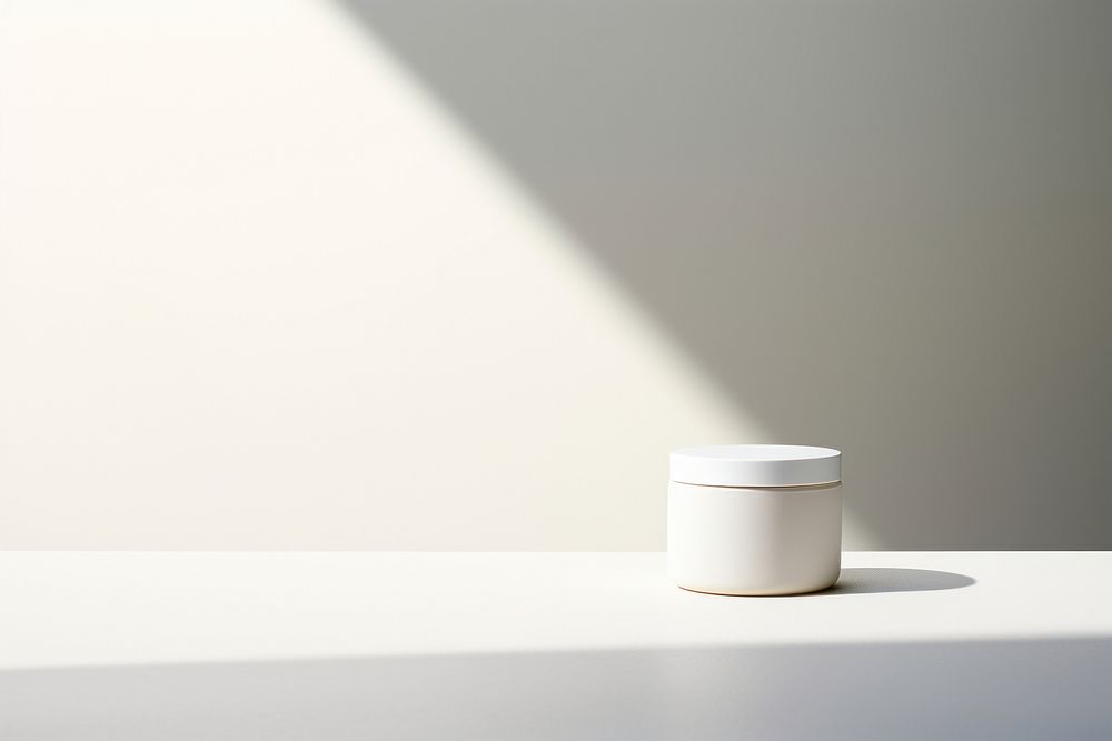 White cup jar porcelain. AI generated Image by rawpixel.