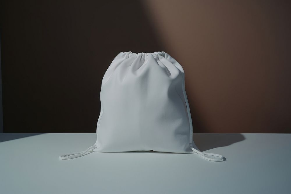 White bag handbag textile. AI generated Image by rawpixel.