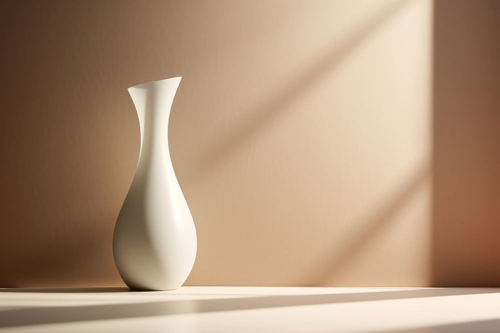 Porcelain white vase art. AI generated Image by rawpixel.