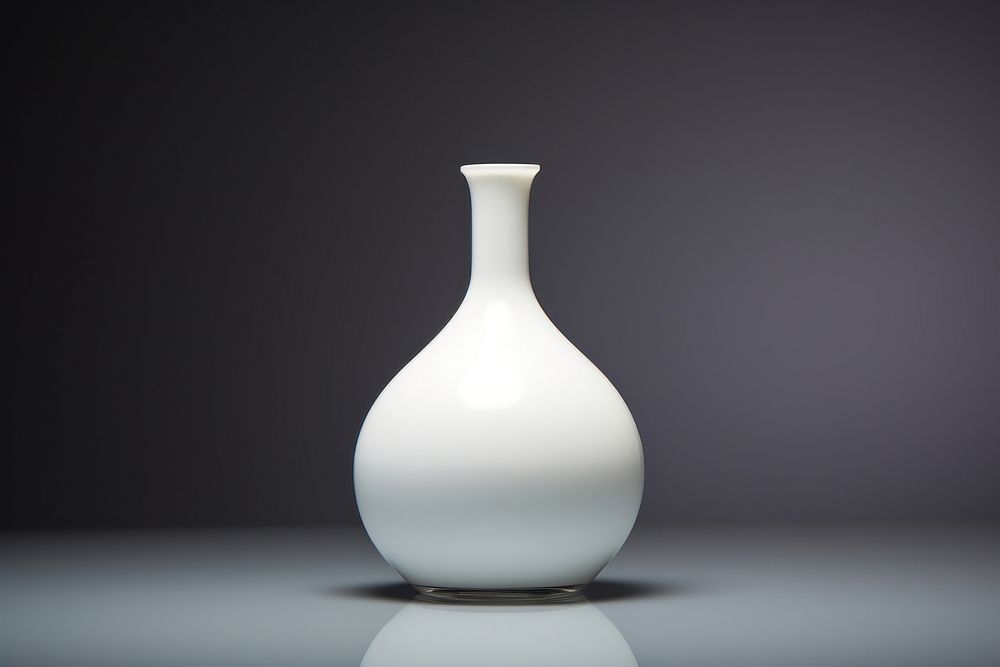 Porcelain pottery white vase. 