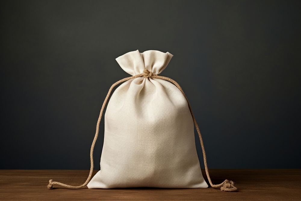 Sack white bag handbag. AI generated Image by rawpixel.