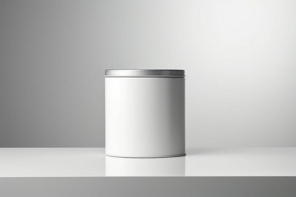 Cylinder white metal container. AI generated Image by rawpixel.