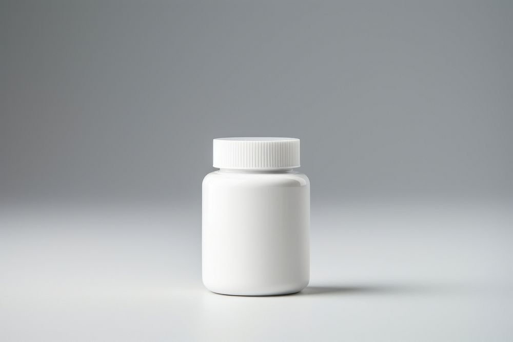 Porcelain bottle white pill. AI generated Image by rawpixel.