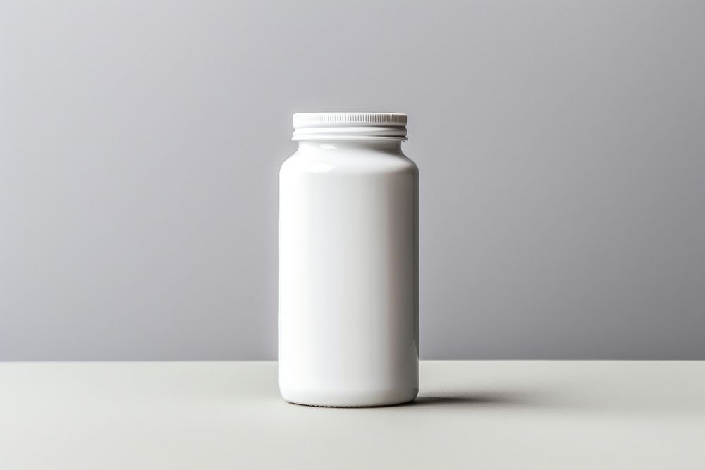 Bottle white pill milk. AI generated Image by rawpixel.