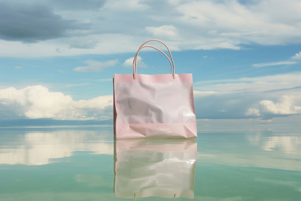 Bag reflection handbag cloud. AI generated Image by rawpixel.