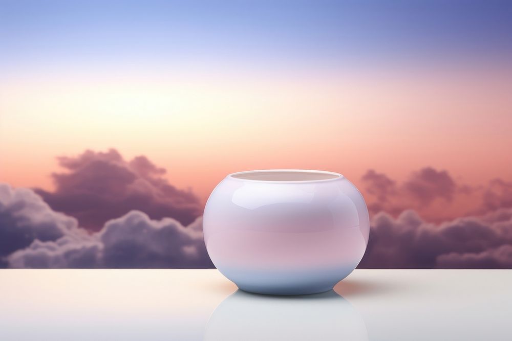 Ceramic glass cloud vase. AI generated Image by rawpixel.