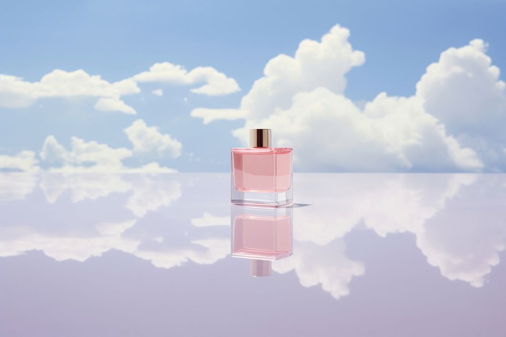 Perfume reflection cosmetics outdoors. AI generated Image by rawpixel.