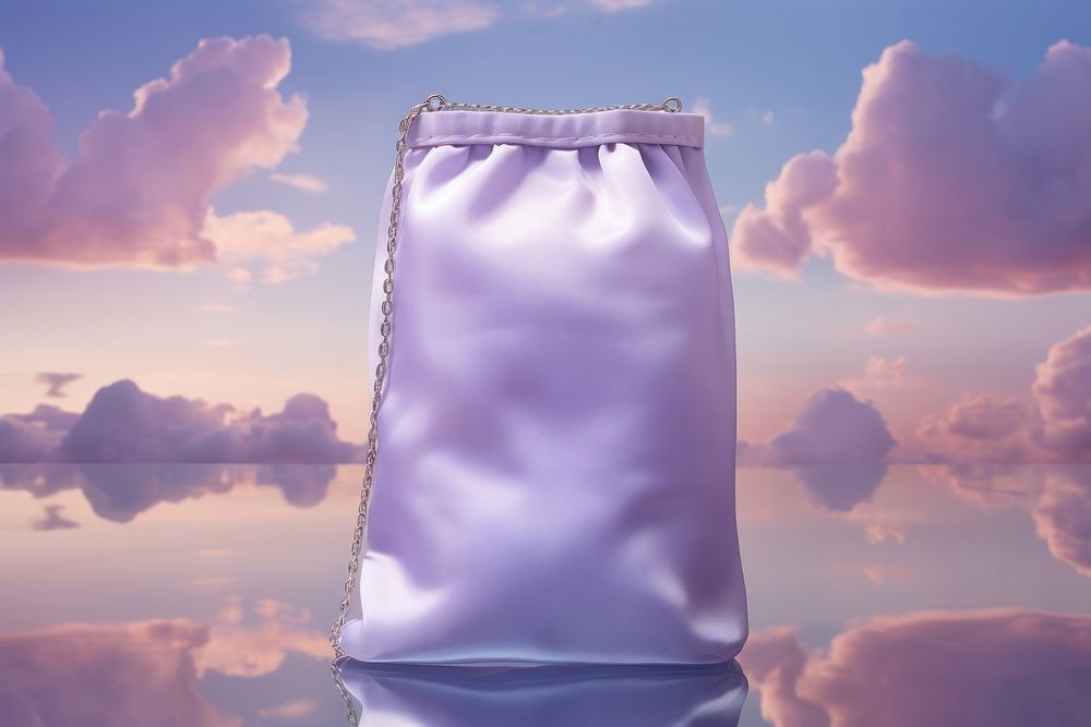 Cloud bag reflection outdoors. AI generated Image by rawpixel.