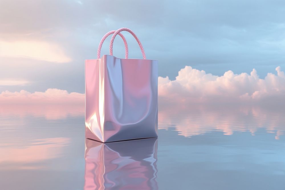 Bag reflection handbag cloud. AI generated Image by rawpixel.