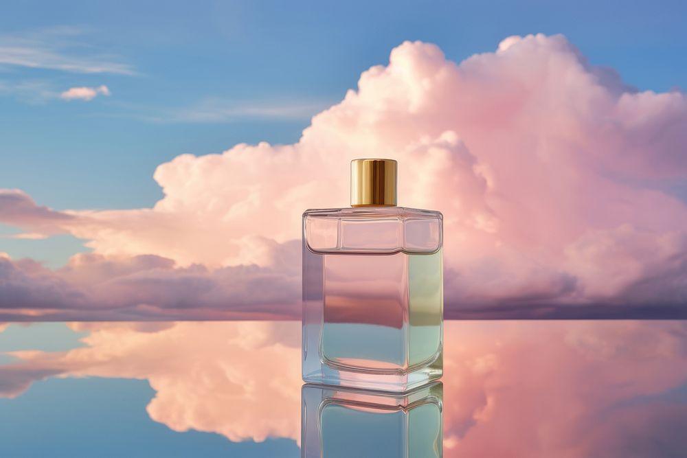 Reflection cosmetics perfume bottle. AI generated Image by rawpixel.