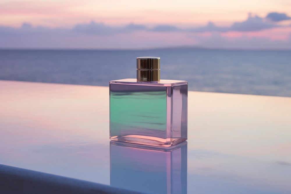 Reflection cosmetics perfume bottle. AI generated Image by rawpixel.