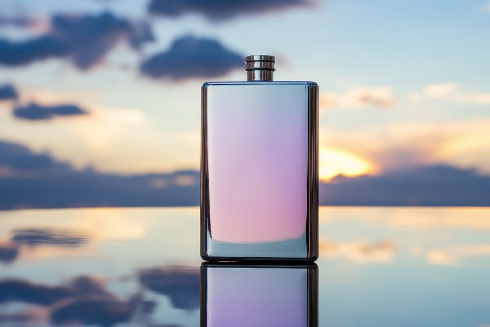 Reflection perfume bottle glass. AI generated Image by rawpixel.