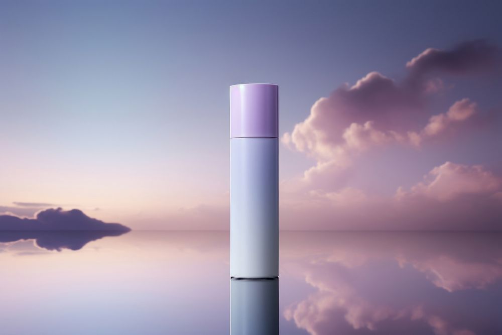 Cloud reflection cylinder outdoors. AI generated Image by rawpixel.