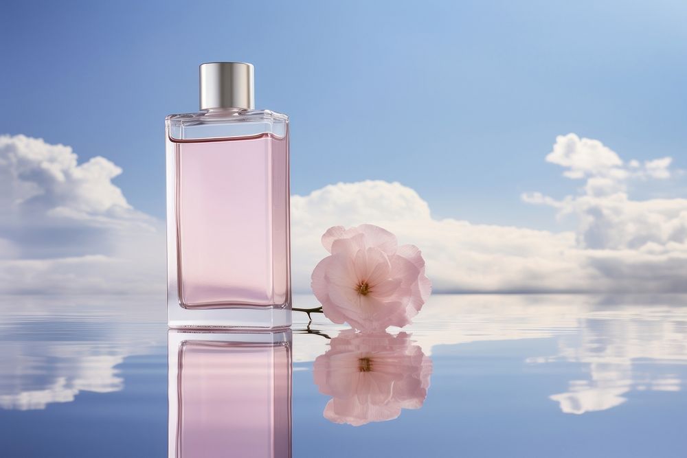 Cosmetics perfume flower bottle. AI generated Image by rawpixel.