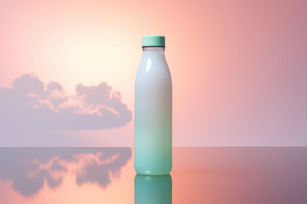 Bottle glass drink cloud. AI generated Image by rawpixel.