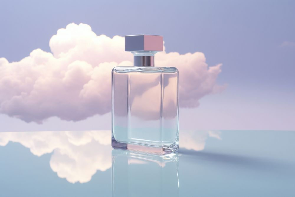 Bottle reflection perfume glass. AI generated Image by rawpixel.