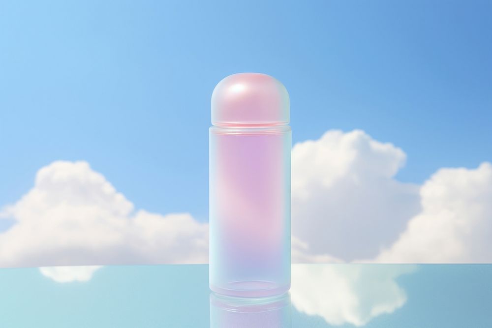 Bottle outdoors nature cloud. AI generated Image by rawpixel.