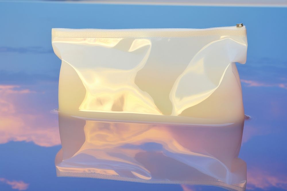 Reflection plastic cloud bag. AI generated Image by rawpixel.