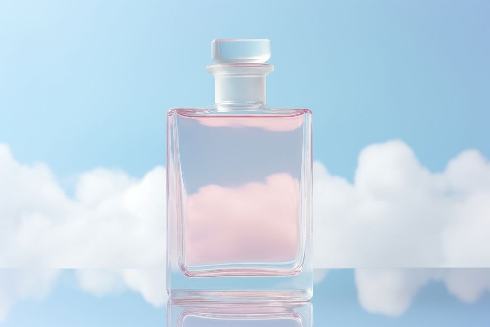 Perfume bottle glass cloud. 