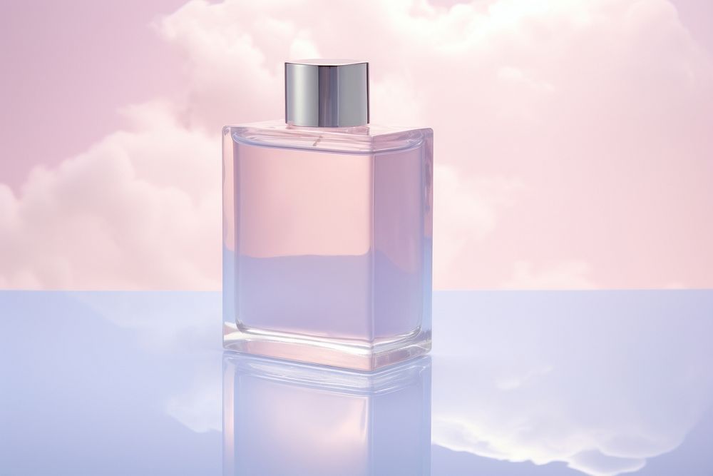 Cosmetics perfume bottle glass. 