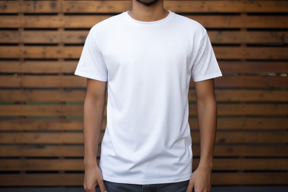 T-shirt sleeve adult white. 