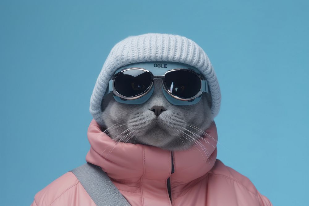 Cat pet sunglasses portrait. AI generated Image by rawpixel.