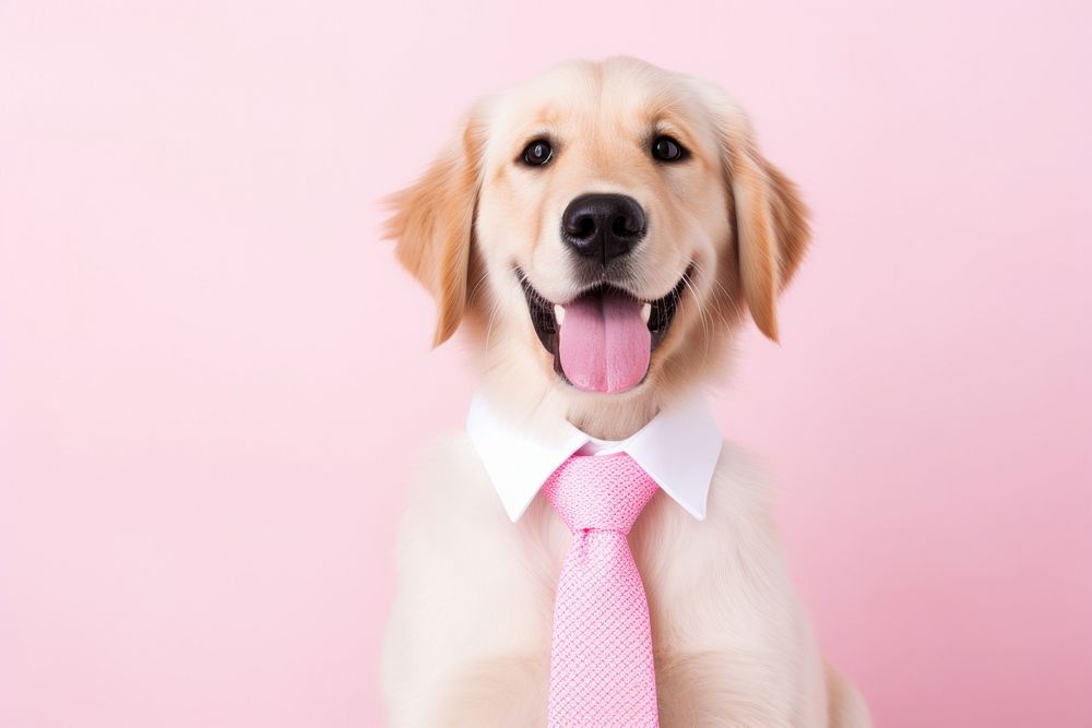 Dog necktie dog pet. AI generated Image by rawpixel.