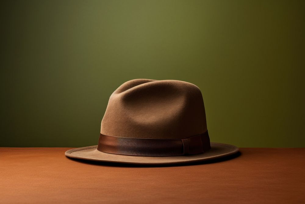 Fedora brown headwear headgear. AI generated Image by rawpixel.