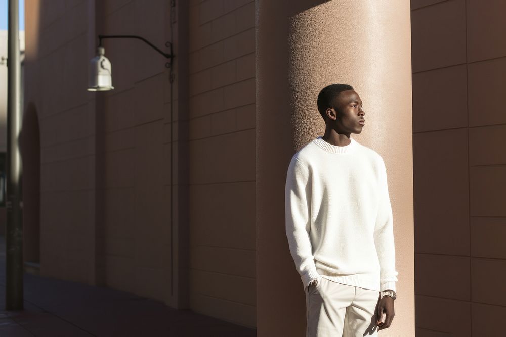 Standing white contemplation architecture. 